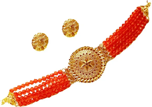 (Pack_Of_2)_Assamese_Traditional_Gold_Plated_Golpata_Necklace_Set_For_Women_&_Girl